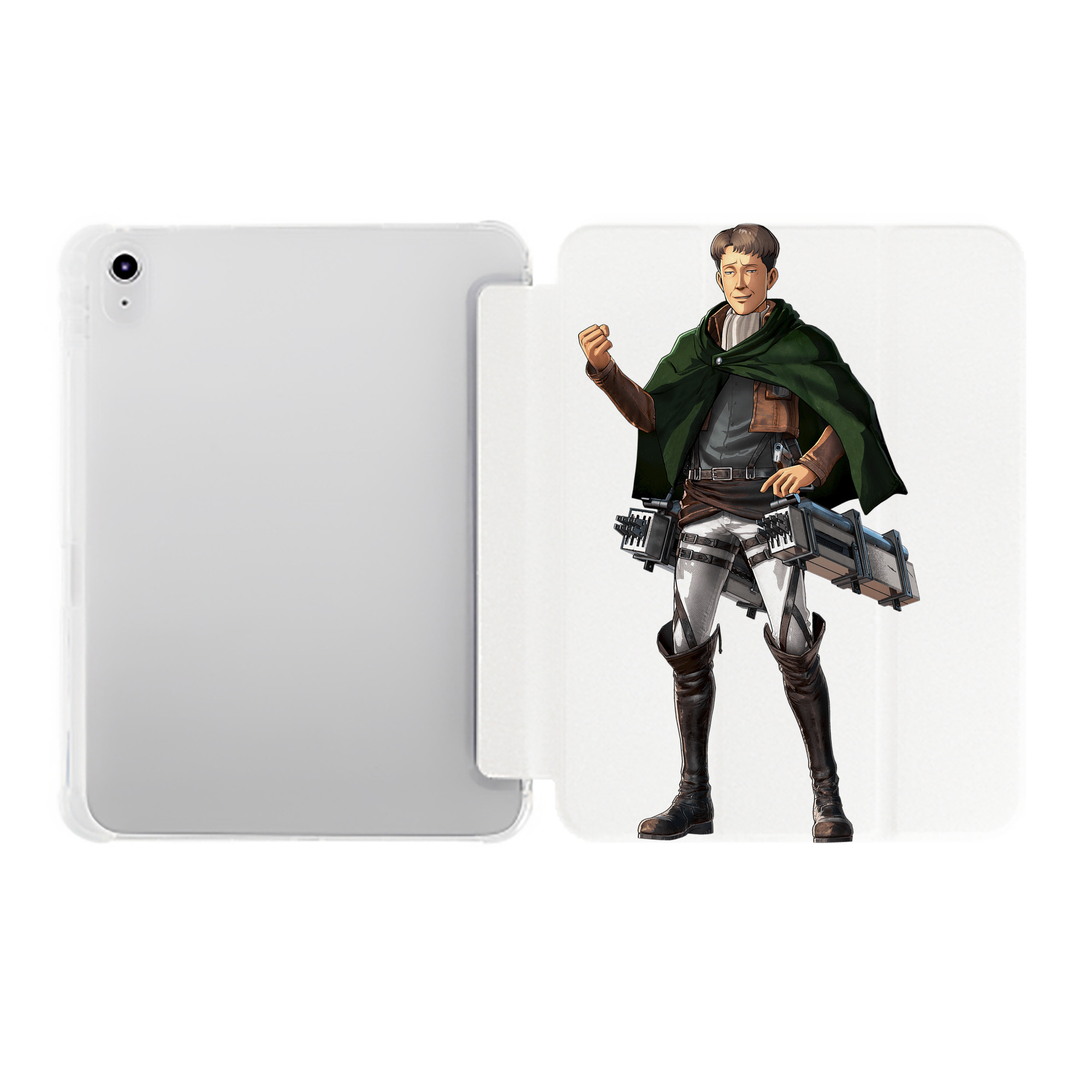 （画像用） 進撃の巨人 Attack on Titan IPad ケース ペン収納付き 三つ折りスタンド PUレザー×シリコン 対応機種9.5/10.5/10.9インチ